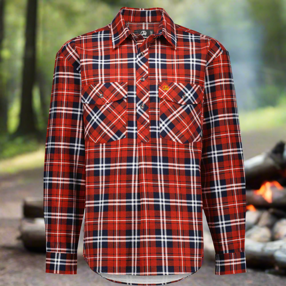 Swanndri Men's Egmont Half Button Shirt Rata The Outdoor Gear Co.