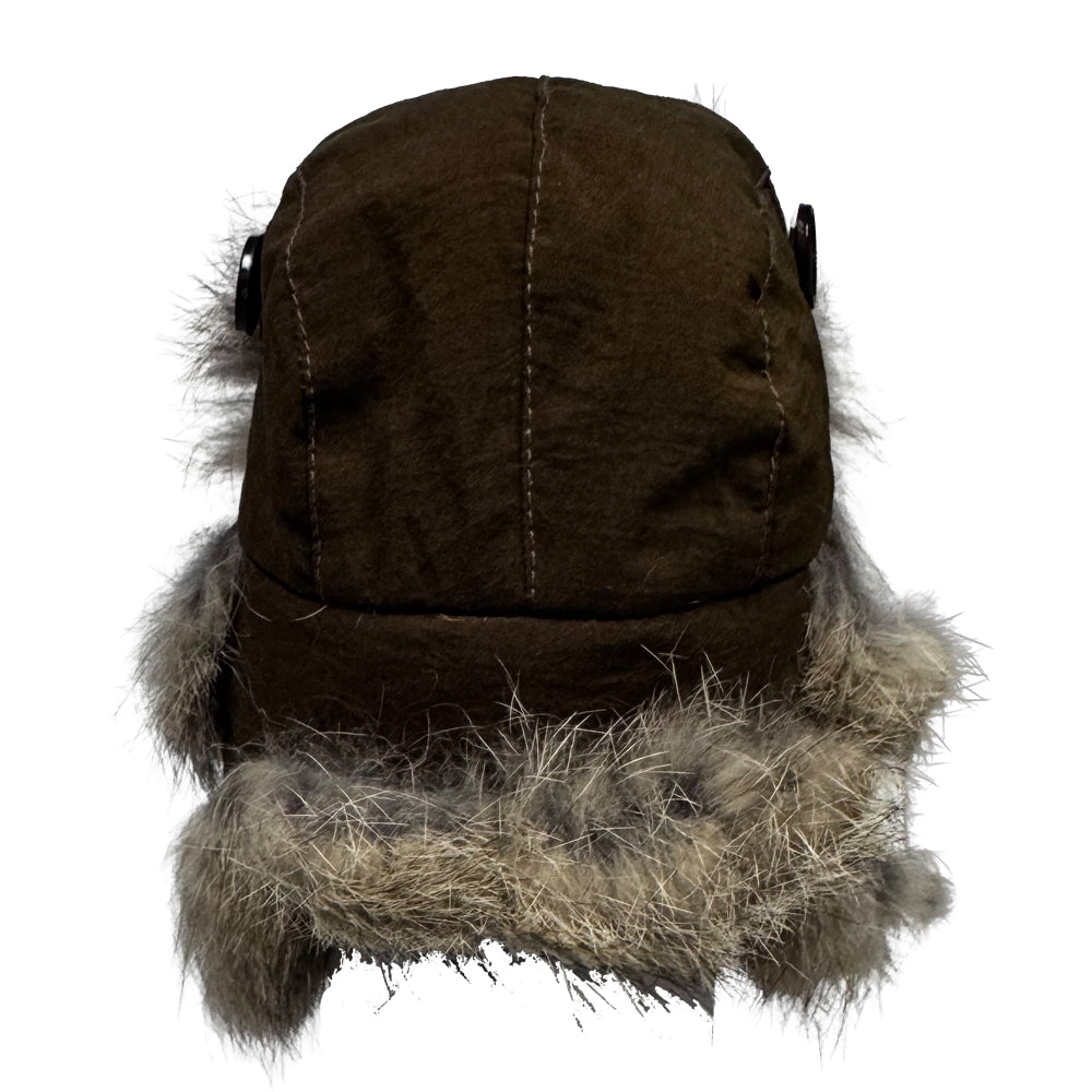 Mini Trooper Hat with Real Fur Trim – Novelty Collectors Hat Brown