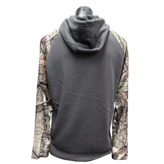 Huntworth Camo USA Flag Drywood Charcoal Hoodie