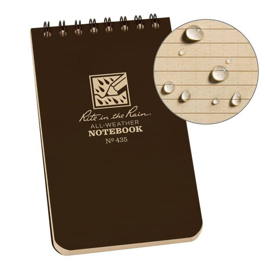 RITR 4 x 6 Top Spiral Notebook Black