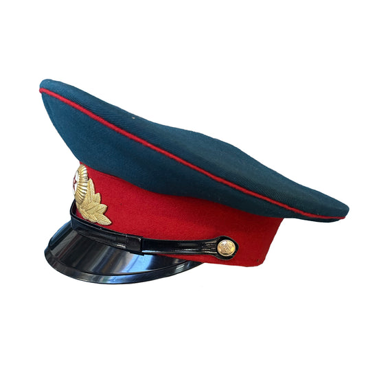 Original Soviet Military Officer's Visor Cap Emerald Green Dress Hat