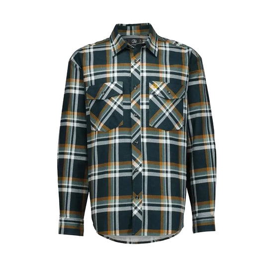 Swanndri Men's Egmont Full Button Cotton Shirt Deep Green