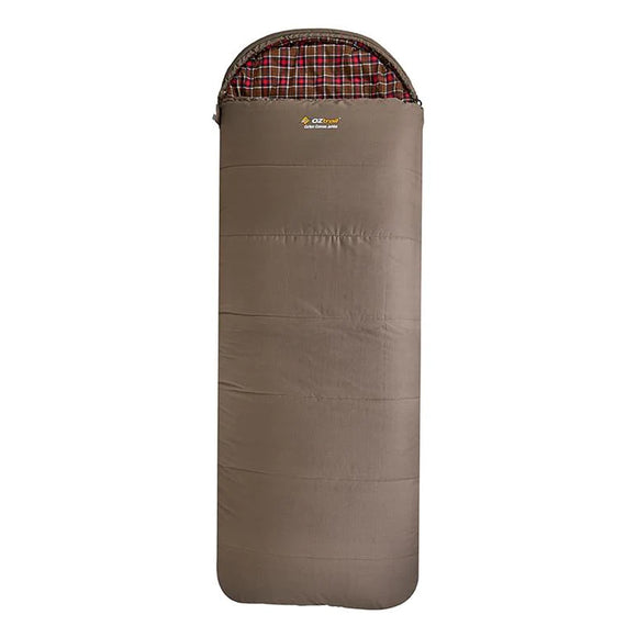 Oztrail Cotton Canvas Jumbo Hooded -7C Sleeping Bag