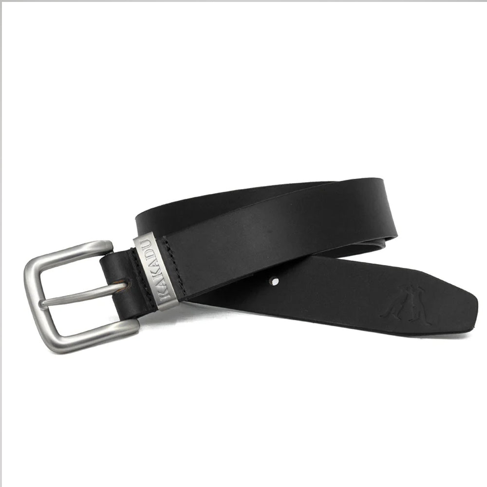 KAKADU IRONBARK LEATHER BELT BLACK