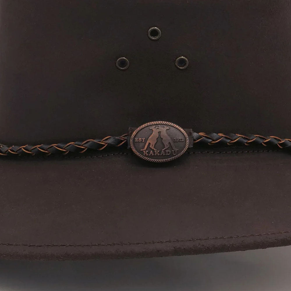 Kadadu Echuca Leather Hat Brown