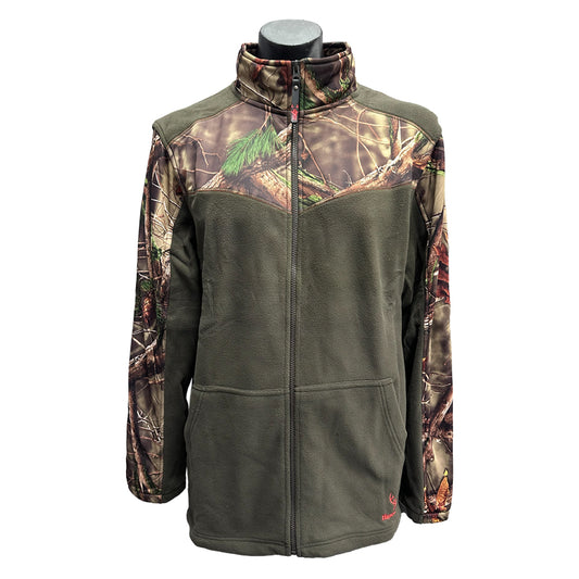Huntworth Full Zip Real Tree Camouflage Green Fleece Jacket