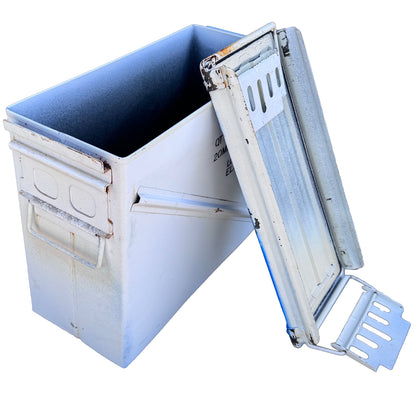 Ex Australian Army M61 Military Issue Ammunition Storage Box - White