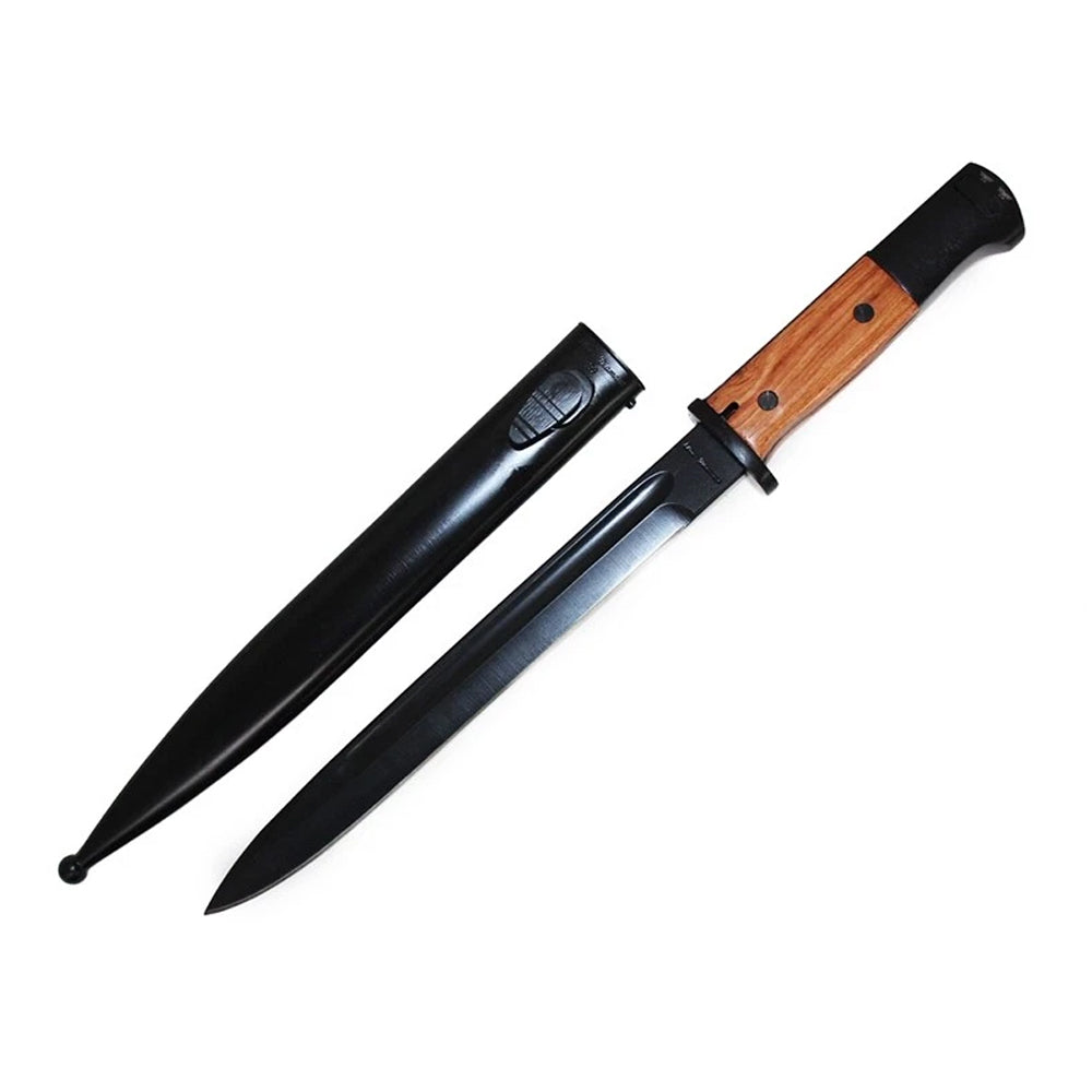 Replica Mauser K98 Bayonet with Wooden Grip and Scabbard