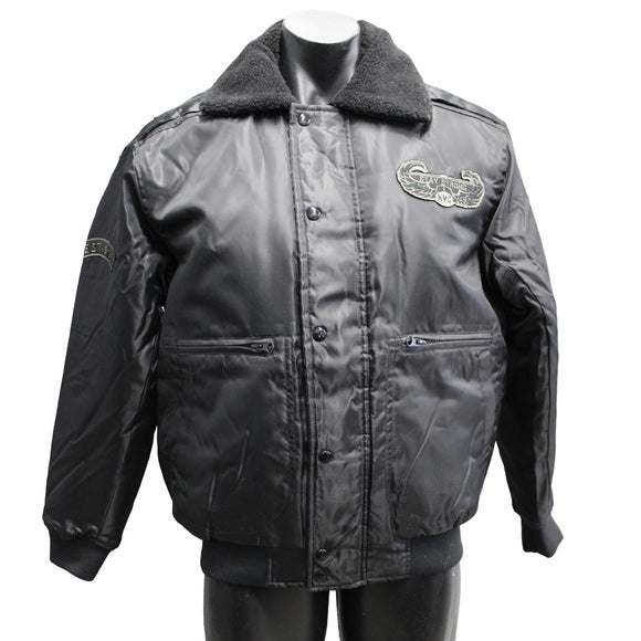 Pacific Flyer Flight Jacket with Patches Black