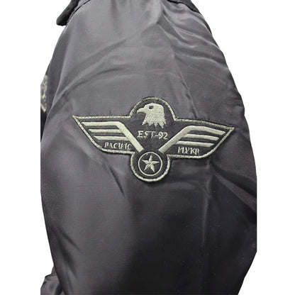 Pacific Flyer Flight Jacket with Patches Black