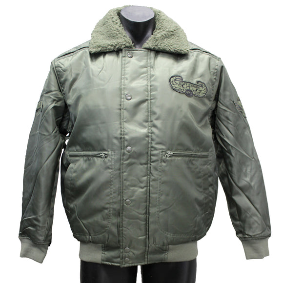 Pacific Flyer Flight Jacket with Patches Olive