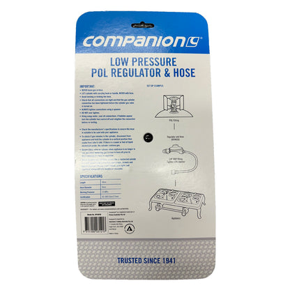 Companion Low Pressure POL Regulator and Hose