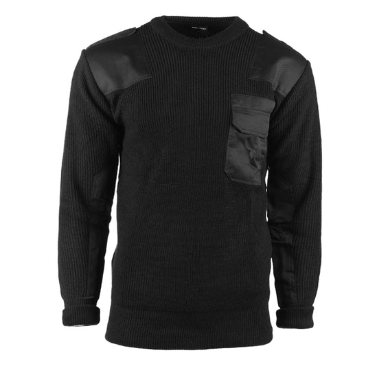German Army Style Black Acrylic Sweater