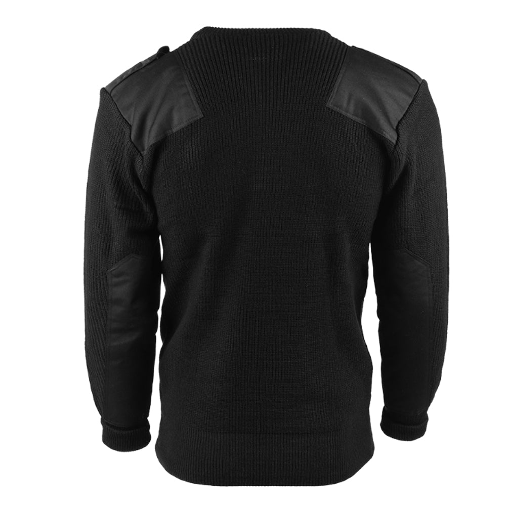 German Army Style Black Acrylic Sweater