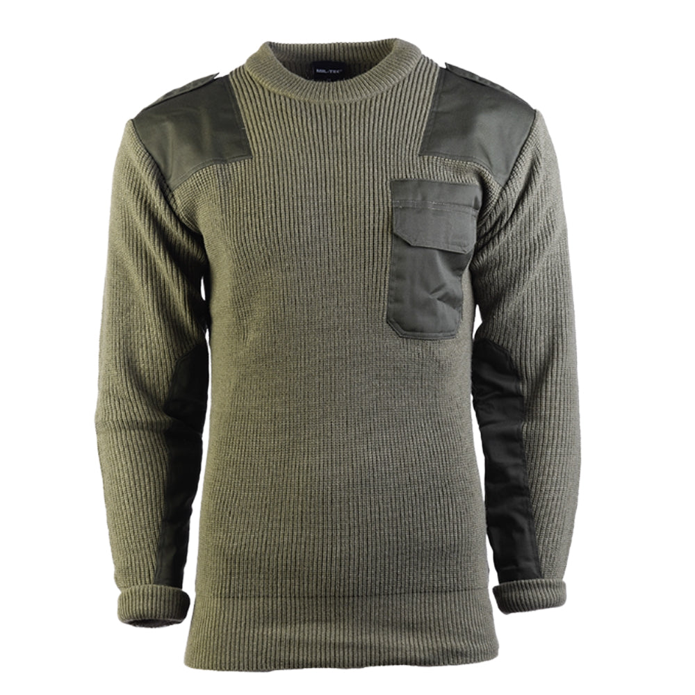 German Army Style Olive Acrylic Sweater