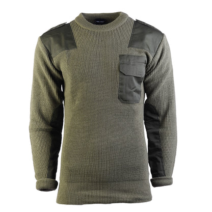 German Army Style Olive Acrylic Sweater