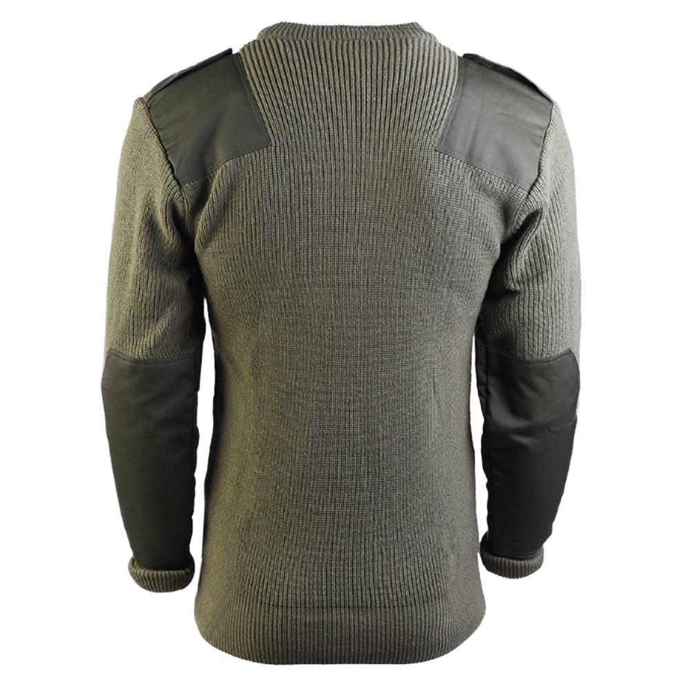 German Army Style Olive Acrylic Sweater