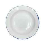 22cm Enamel Soup Plate White