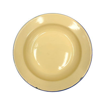 22cm Enamel Soup Plate Cream