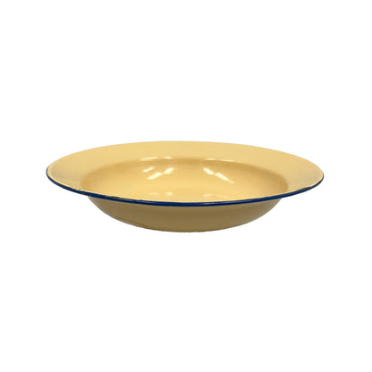 22cm Enamel Soup Plate Cream