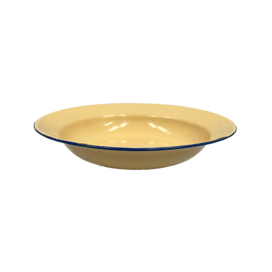 22cm Enamel Soup Plate Cream
