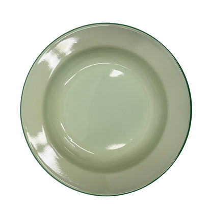 24cm Enamel Soup Plate Mint Green