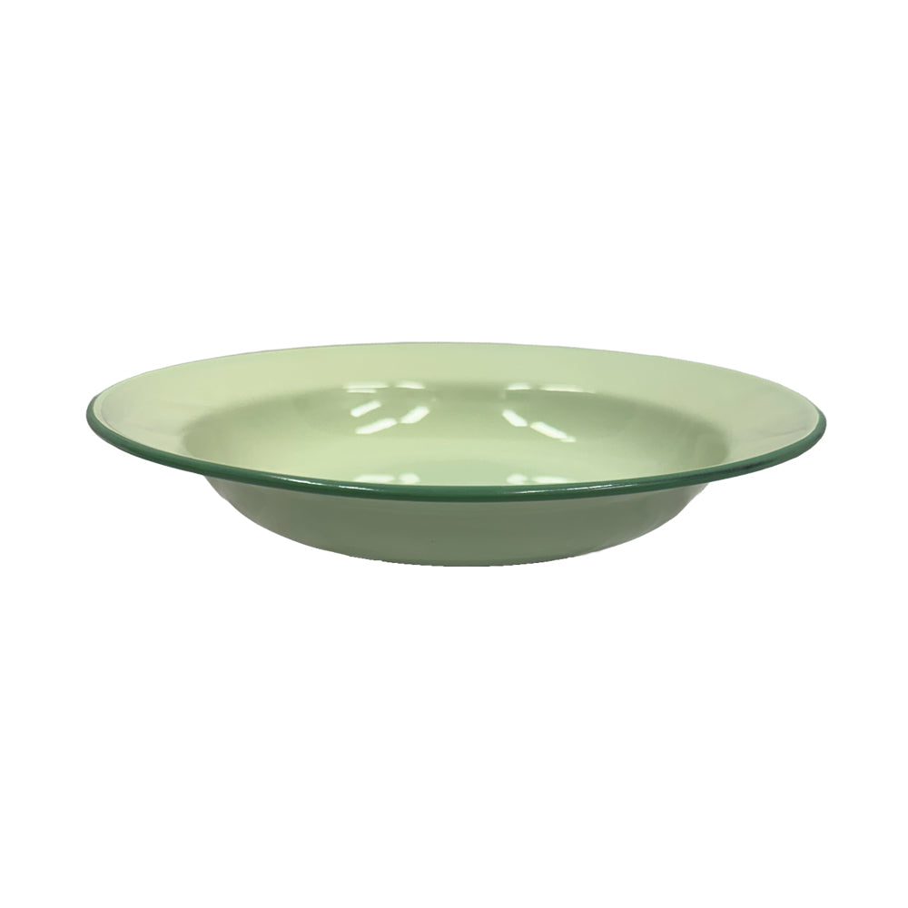 24cm Enamel Soup Plate Mint Green