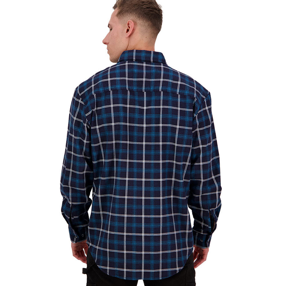 Swanndri Men's Egmont Half Button Shirt Ocean