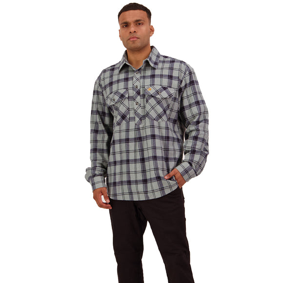 Swanndri Men's Egmont Half Button Shirt Sage