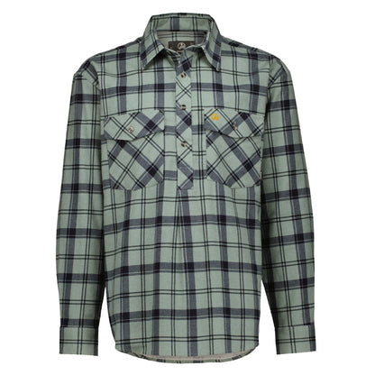 Swanndri Men's Egmont Half Button Shirt Sage
