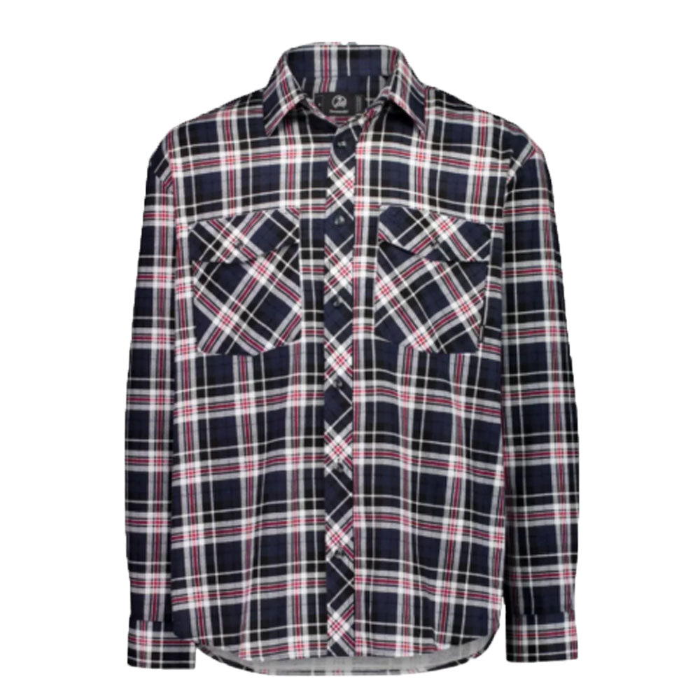 Swanndri Men's Egmont Full Button Cotton Shirt Sunset Navy