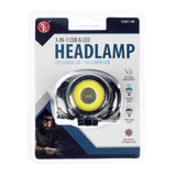 3-in-1 COB and LED Headlamp