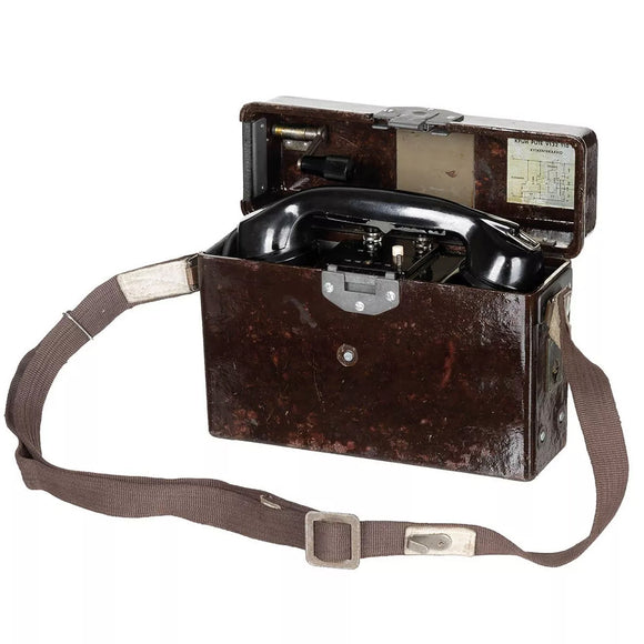 Original Finnish Army Cold War Field Phone w/ Case