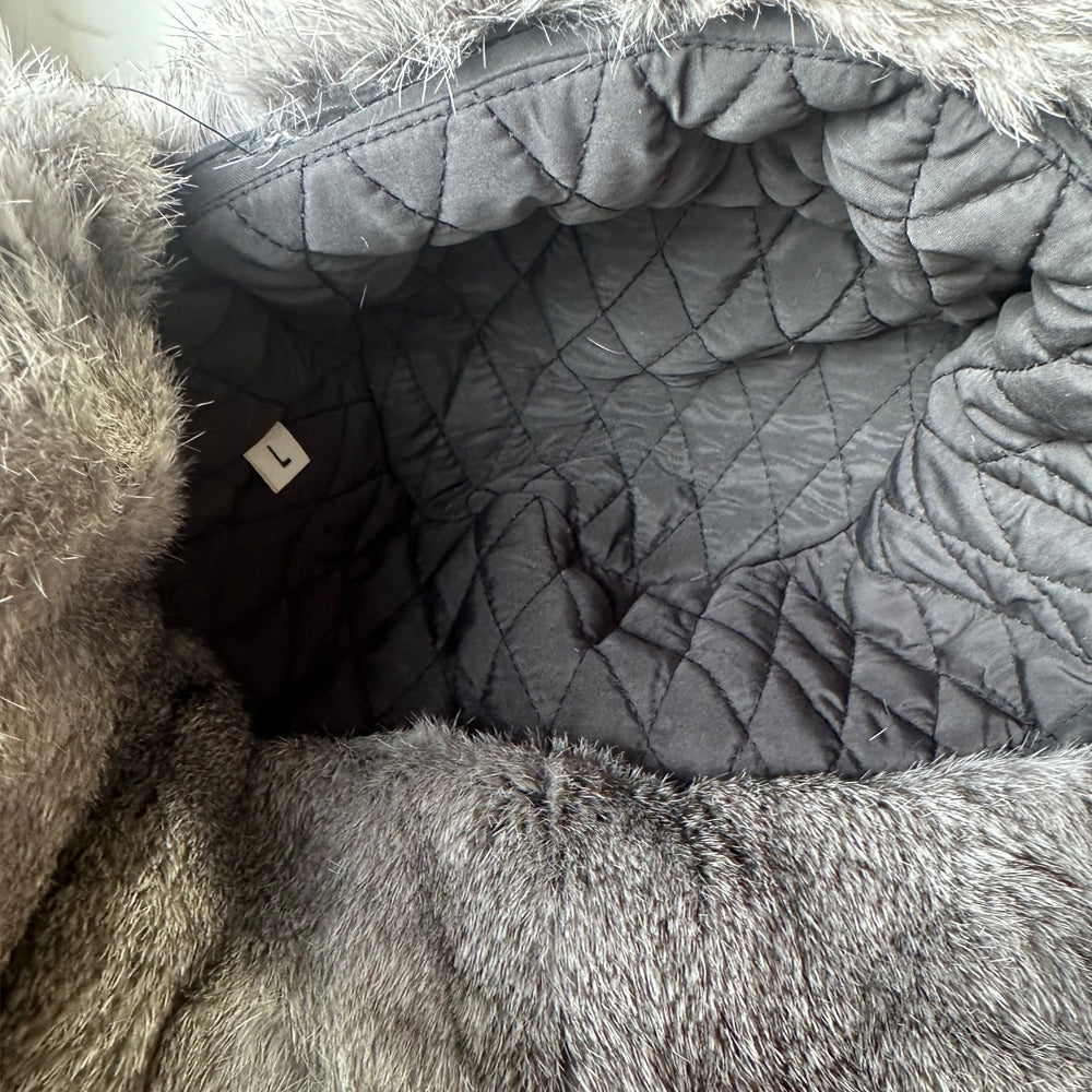 Ushanka Style Rabbit Fur Hat