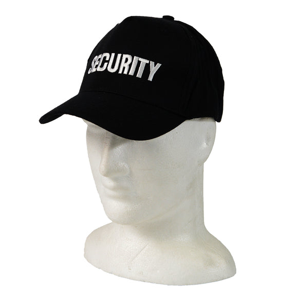 Black Security Cap with white SECURITY Embroidered Front