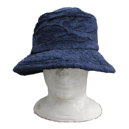 Terry Towelling Wide Brim Hat Navy