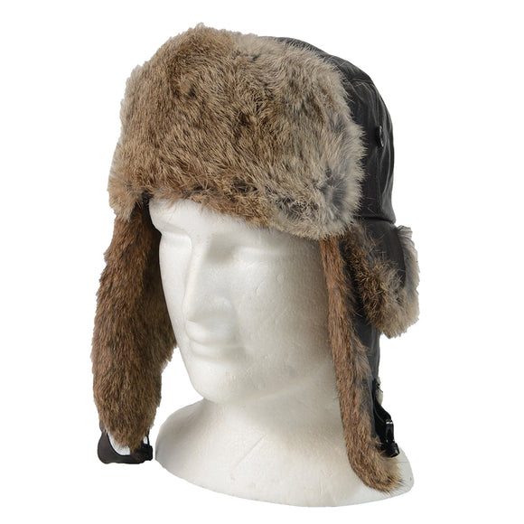 Fur Lined Leather Bomber Hat