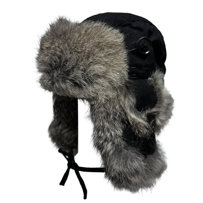 Mini Trooper Hat with Real Fur Trim – Novelty Collectors Hat Black