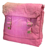 Cotton Canvas Webbing Backpack Pink