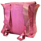 Cotton Canvas Webbing Backpack Pink