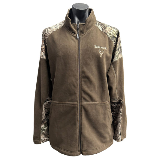 Huntworth Full Zip Real Tree Connifer Brown Fleece Jacket