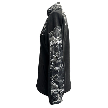 Huntworth 1/4 Zip Digicam Black Fleece Jumper
