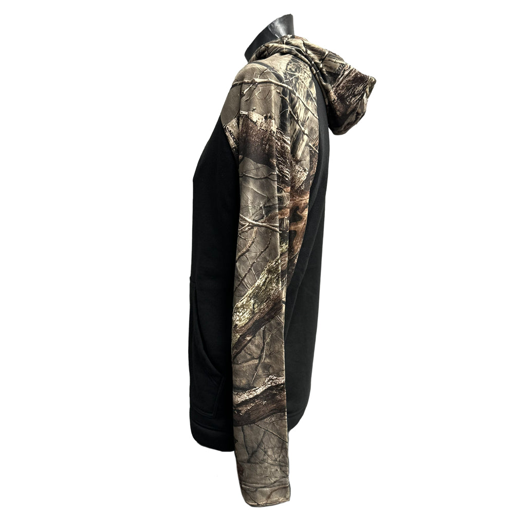 Huntworth Lightweight Drywood Camo Black Hoodie
