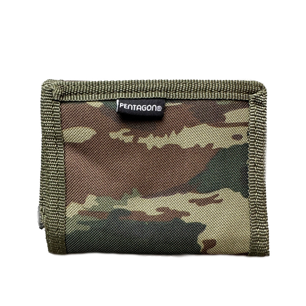 Pentagon Tri Fold Nylon Wallet Lizard Camo