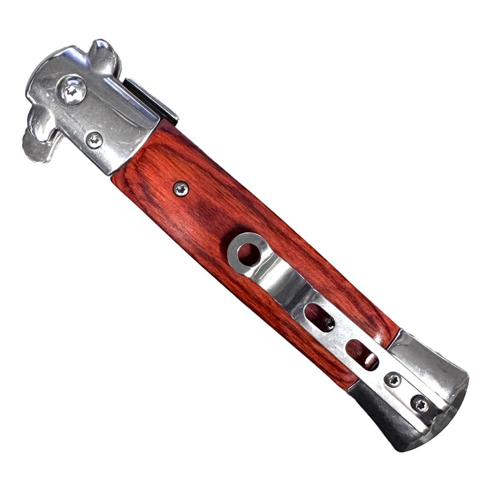 Stiletto Style Folding Knife brown