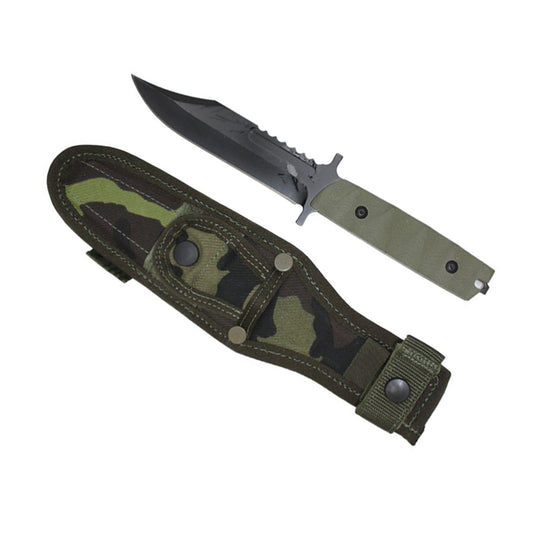 Survival Knife with Czech Style Camo Sheath