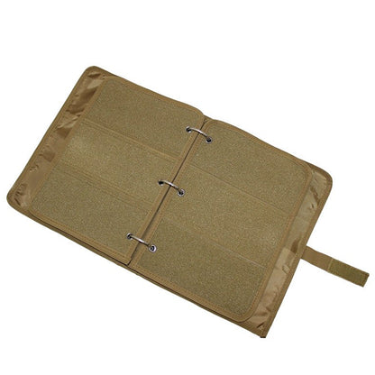 Military Patch Display Book – 5 Page Hook & Loop Album TAN