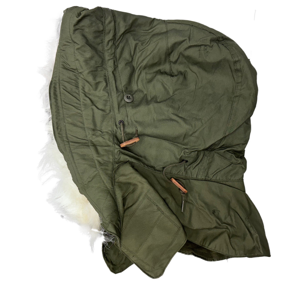 Military Surplus M-65 / M-51 Fishtail Parka Hood with Synthetic Fur Ruff
