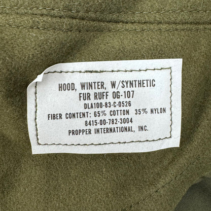 Military Surplus M-65 / M-51 Fishtail Parka Hood with Synthetic Fur Ruff