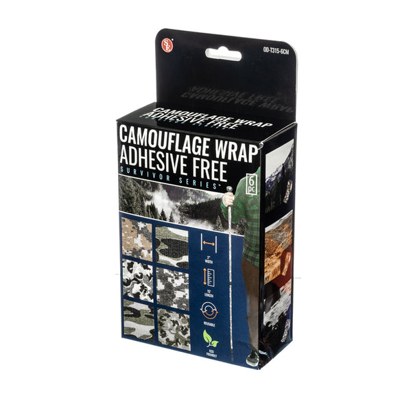 Camouflage Adhesive Free Wraps 6pc